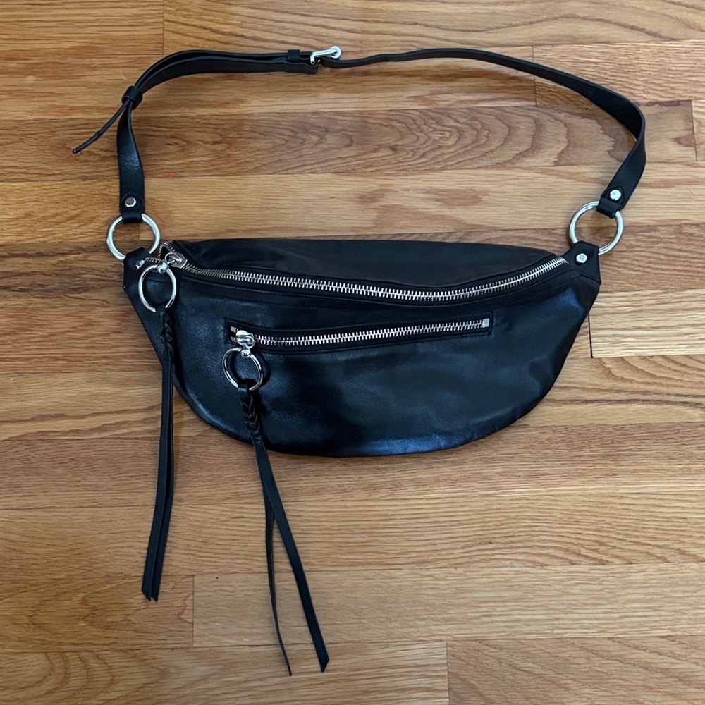 Rebecca Minkoff Black Leather Crossbody / Belt Bag